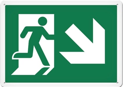 Fire Exit Sign Green